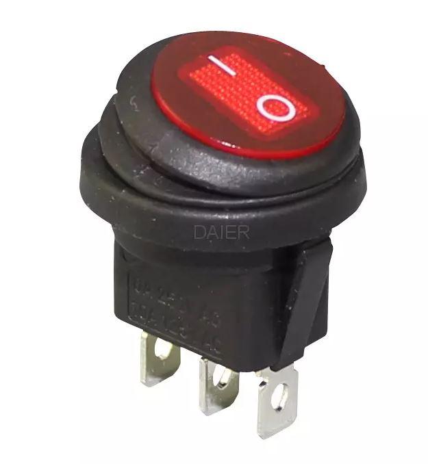 Alfa Electric Прекинувач PR-120 0-1 6 A 12 V 2+1 контакти црвен водоотпорен