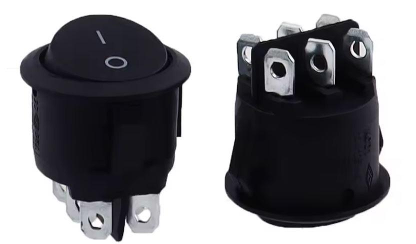 Alfa Electric Прекинувач PR-121 0-1 2x6 A 6 контакти црн