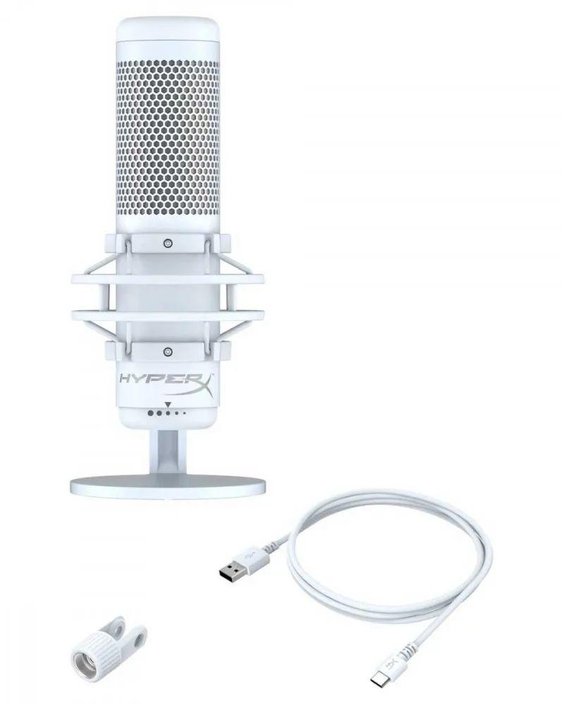 yperX QuadCast S White – RGB USB микрофон за гејминг, пеење и стриминг