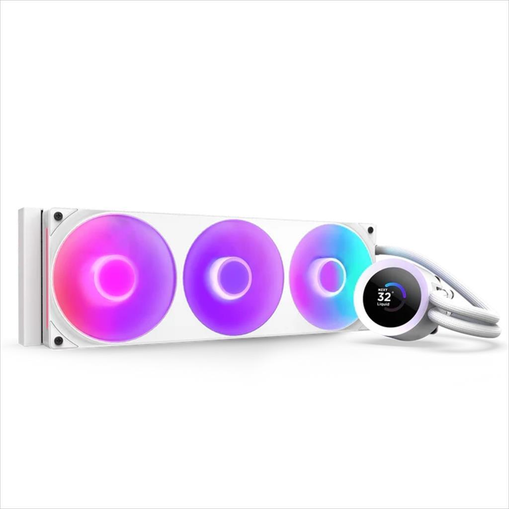 NZXT Водено Ладење За Процесор Kraken Plus 360 RGB LCD 1.54 Инчи Мат Бело RL-KR360-W2