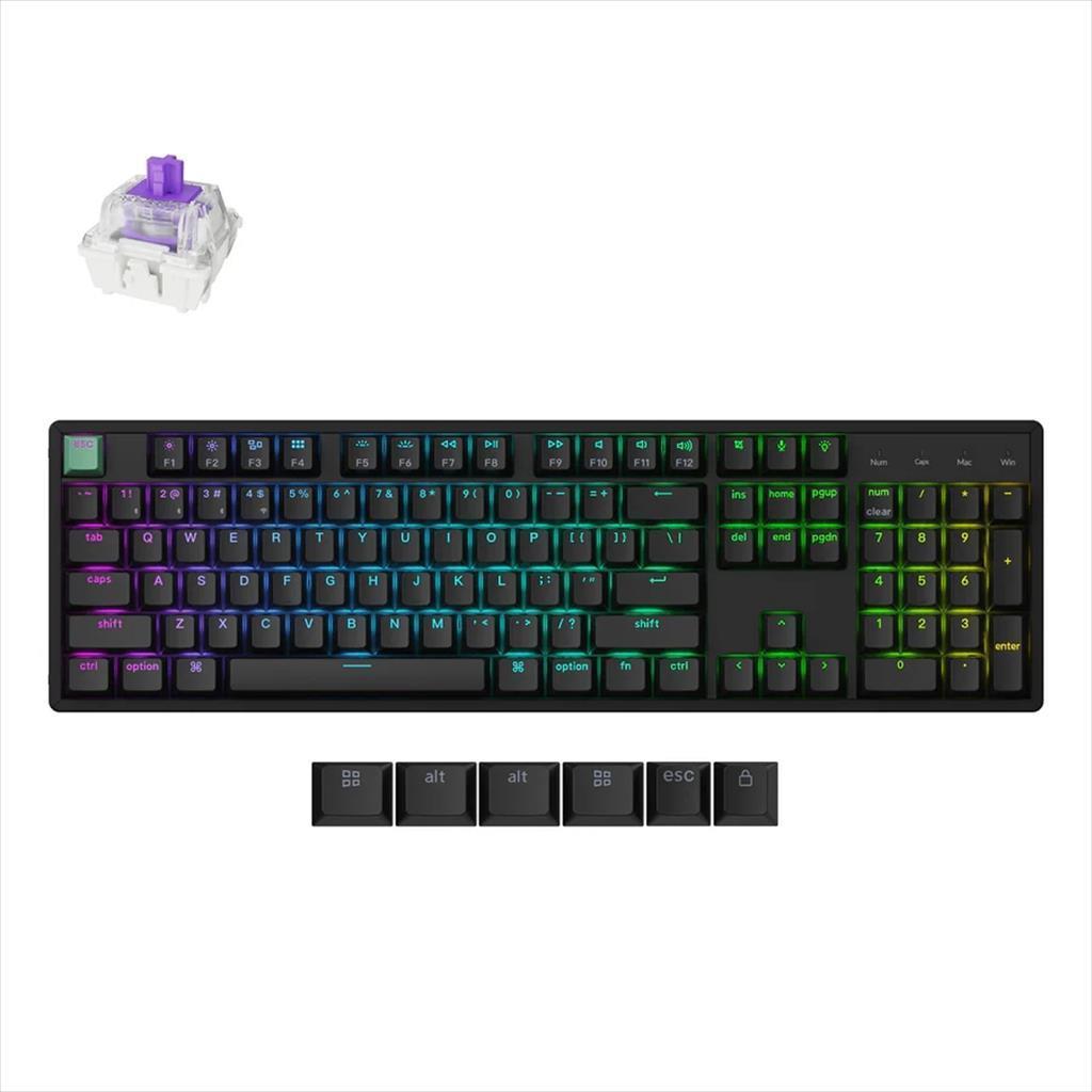 Keychron Механичка Тастатура K10 HE Full Size RGB Магнетни Свичеви Црна K10H-J1