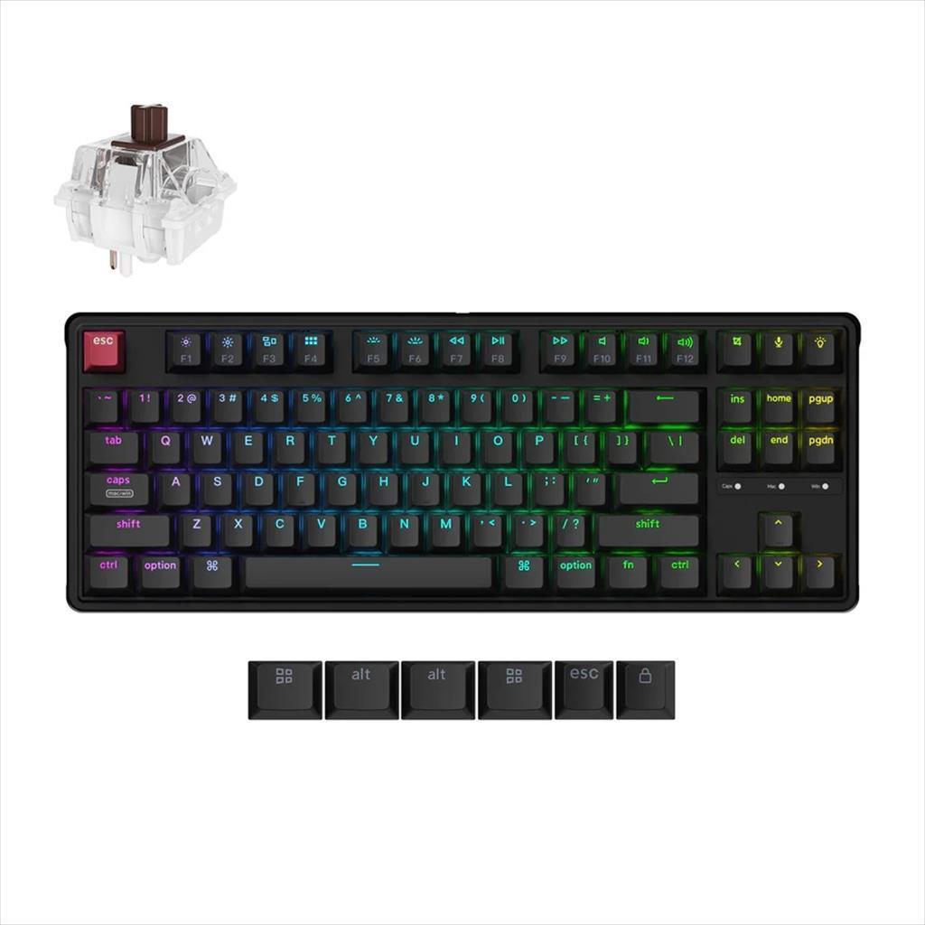 Keychron Механичка Тастатура C3 Pro 8K TKL QMK/VIA RGB Super Brown Црна C3PX-H3