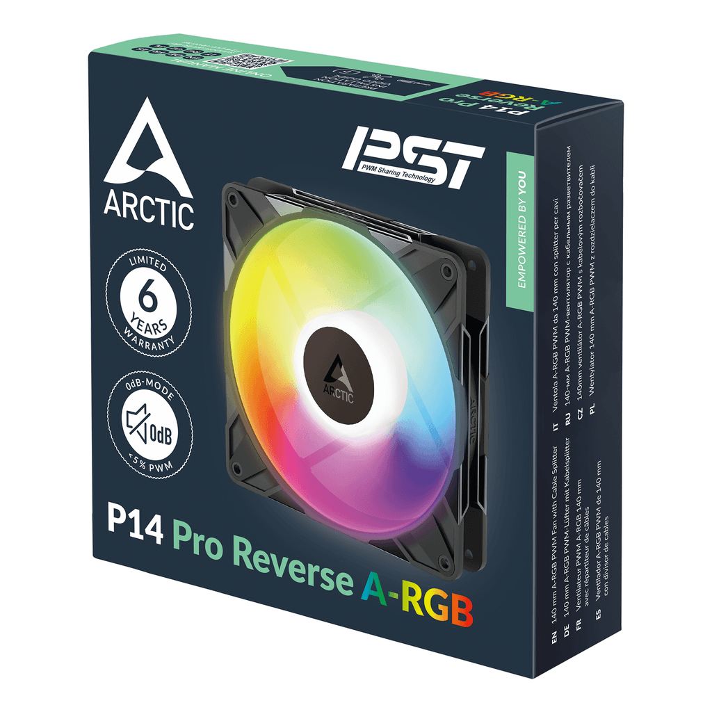 Arctic Ventilator P14 Pro Revers, 140mm, PWM, A-RGB, со разделувачки кабел