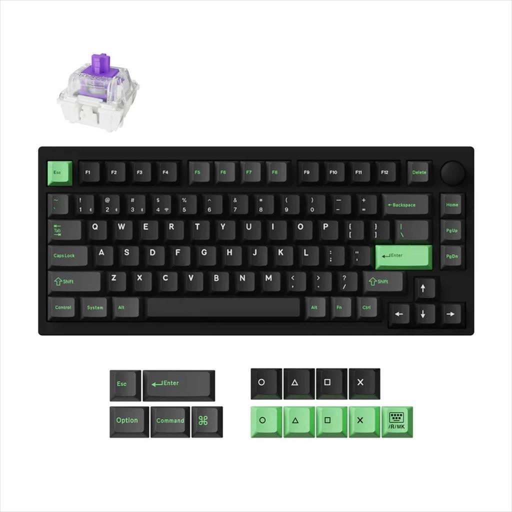 Keychron Lemokey Механичка Тастатура P1 HE 75% RGB Магнетни Свичеви Црна P1H-M1Z