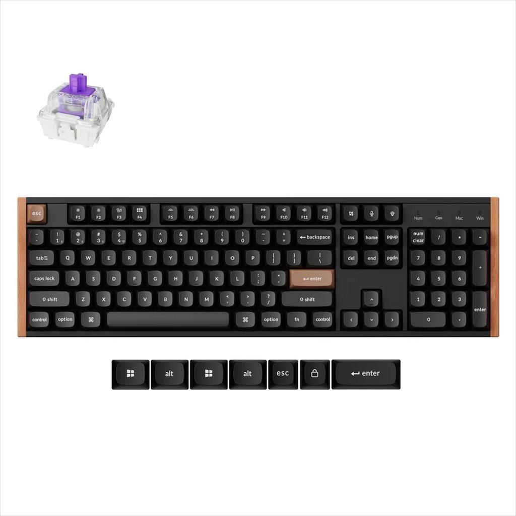Keychron Механичка Тастатура K10 HE Full Size Магнетни Свичеви 2.4GHz Црна K10H-F1