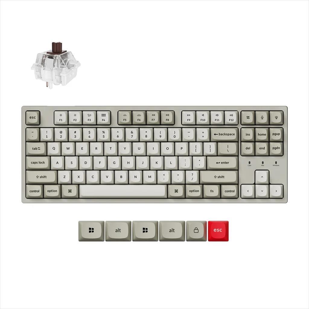 Keychron Механичка Тастатура C1 Pro 8K TKL QMK/VIA RGB Super Brown C1PX-M3