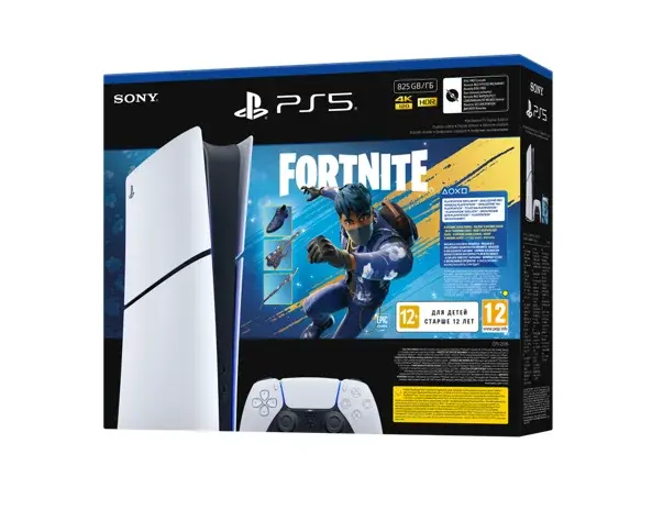 PLAYSTATION Гејминг Конзола 5 Slim Digital Edition Fortnite Flowering Chaos VCH, Бела