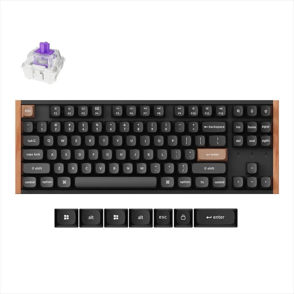 Keychron Механичка Тастатура K8 HE Магнетни Свичеви 2.4GHz BT USB-C Црна K8H-F1
