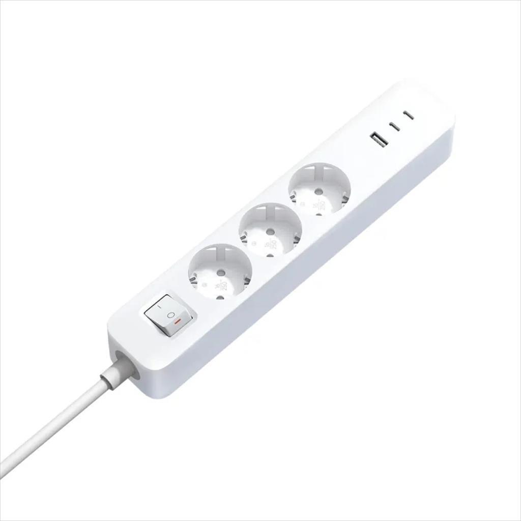 Xiaomi Продолжен Кабел Power Strip 20W 3xShuko USB-A USB-C 1.4m XMCXB01EU