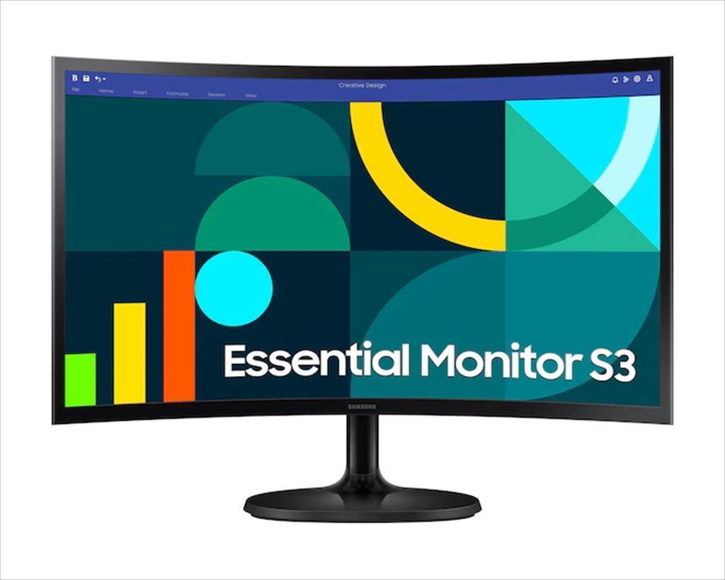 Samsung Монитор 24 Инчи Essential S3 Curved VA 1920x1080 100Hz Црн