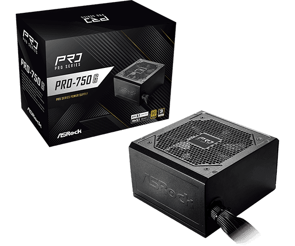 Asrock Напојување Pro PSU, 750W, 80 Plus Gold