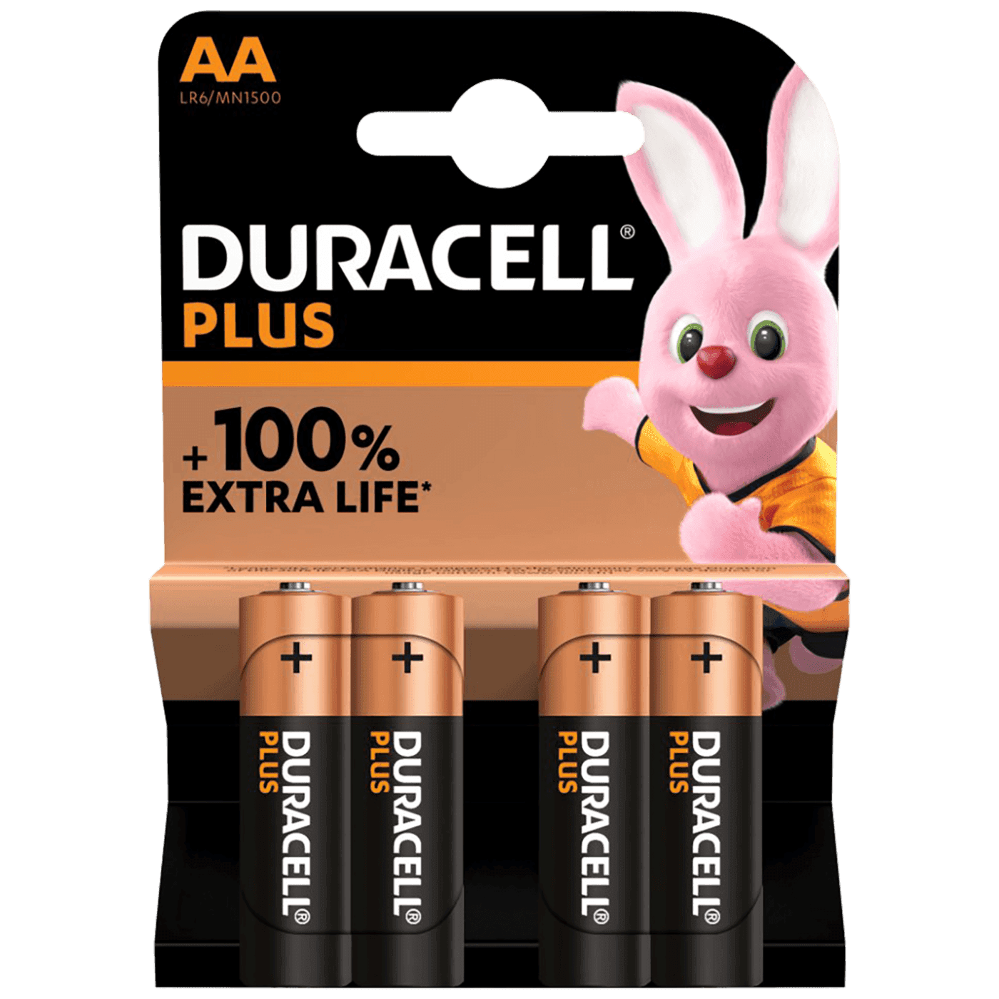 DURACELL алкална батерија Mignon AA B4, 1,5V, блистер 4 парчиња