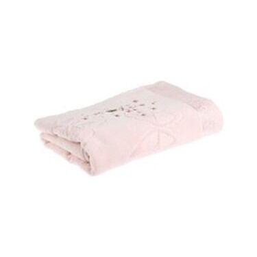 Ozdilek Везен кадифен пешкир Jasmine Embroidered Velvet, Powder Pink, 50x90 cm