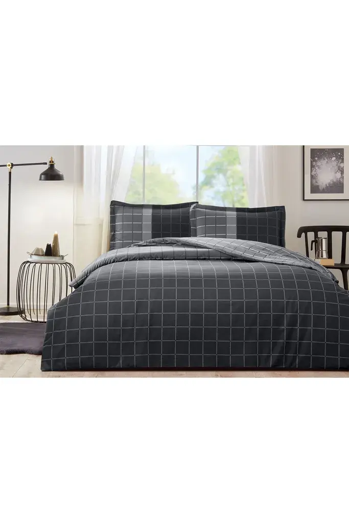 Ozdilek Nera Двоен сет постелнина со ластик 200x220 cm - Црн