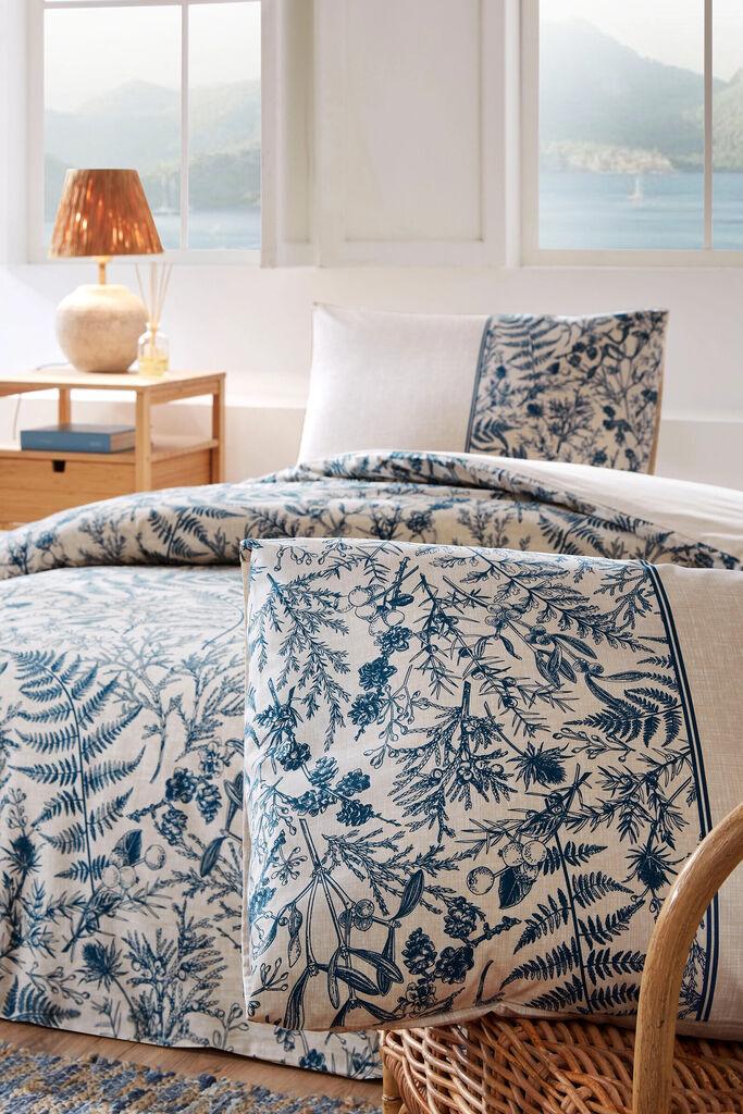 Ozdilek Двоен сет постелнина Floretta Myrtus 200x220 cm - Сина