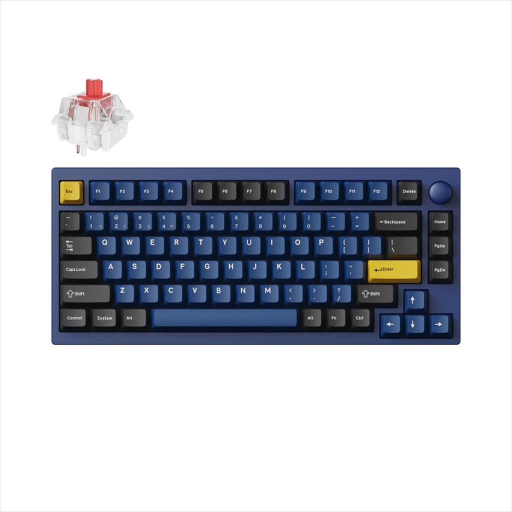 Keychron Тастатура Механичка Lemokey P1 Pro 75% Qmk/Via, Hs, Al.Body, Rgb, 2.4 Ghz & Bt, Super Red Switch