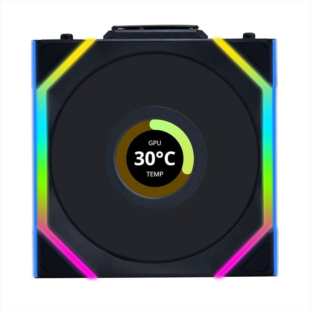 Lian Li Кулер Case Fan 120Mm Uni Fan Sl Wireless Lcd 120 A-Rgb Pwm, Black, 12Sllcd1W1B
