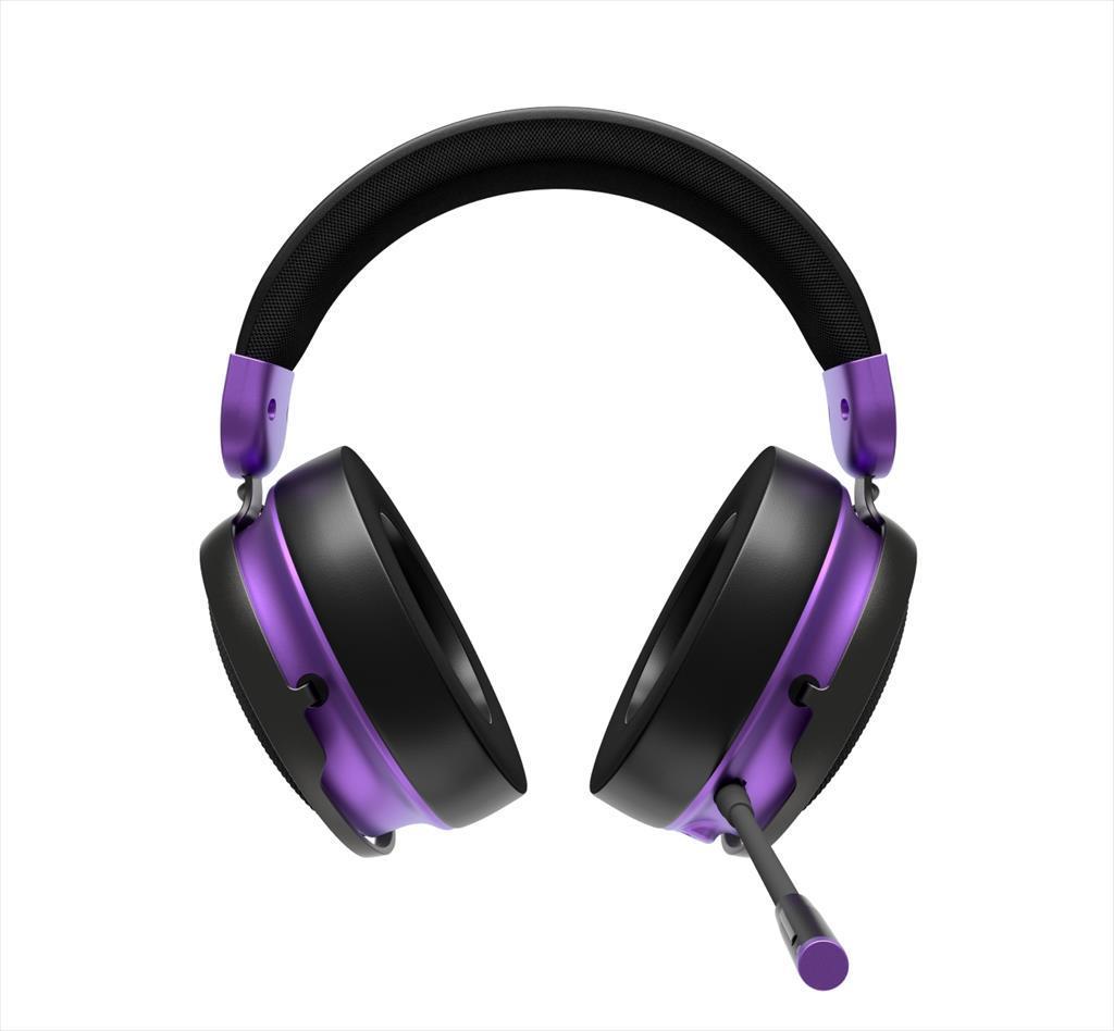 Dark Project Слушалки Безжични (2.4Ghz&Bt) Gaming-Headset Sono W/Mic, 53Mm Neodymium Driver, Црно/Виолетово