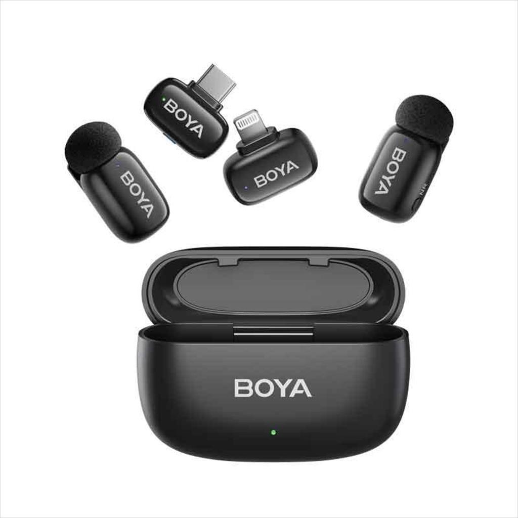Boya Микрофон Безжичен Систем Mini 12, 2Xmic, Usb-C And Lightning Receiver, Црн