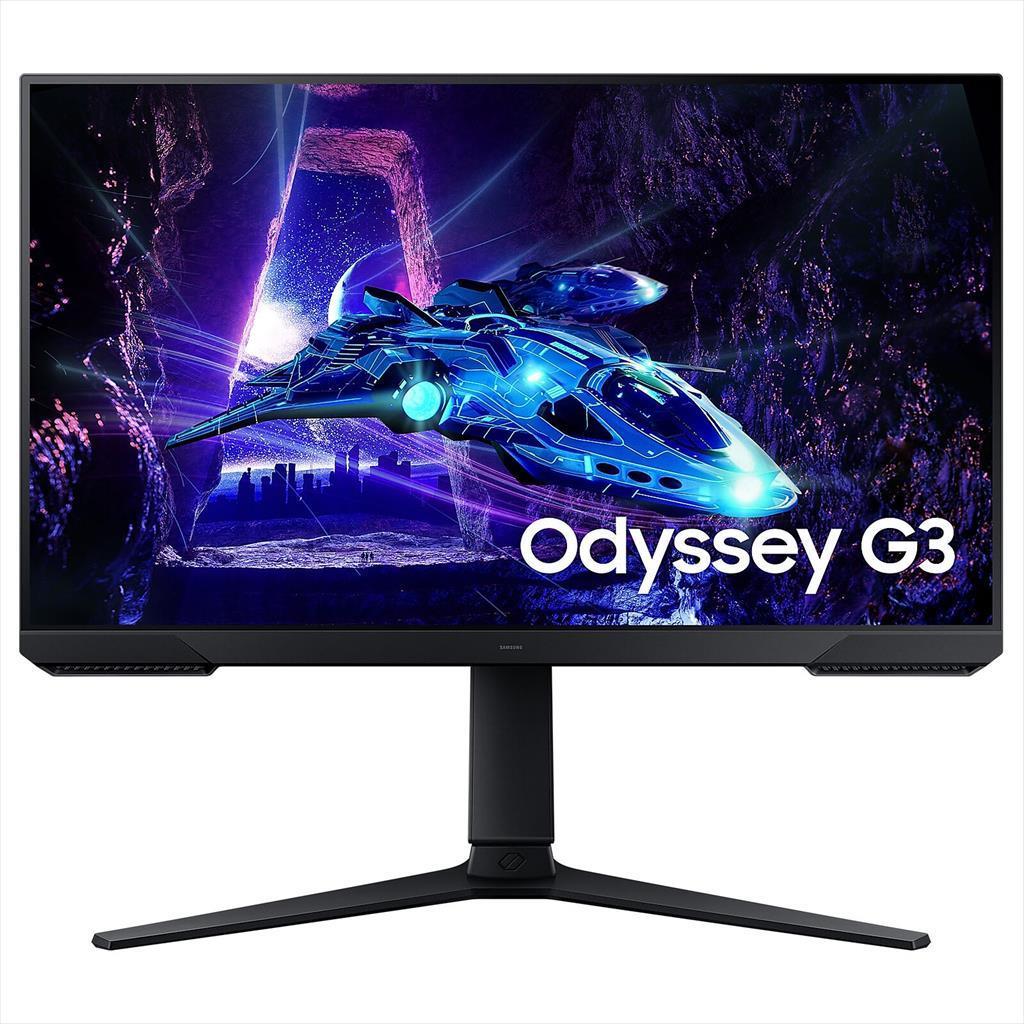 Samsung Монитор 24" Odyssey G3 S24Dg300Eu, 180Hz, 1920X1080, Dp, Hdmi, Va 16:9, Pivot, Amd Freesync, Black