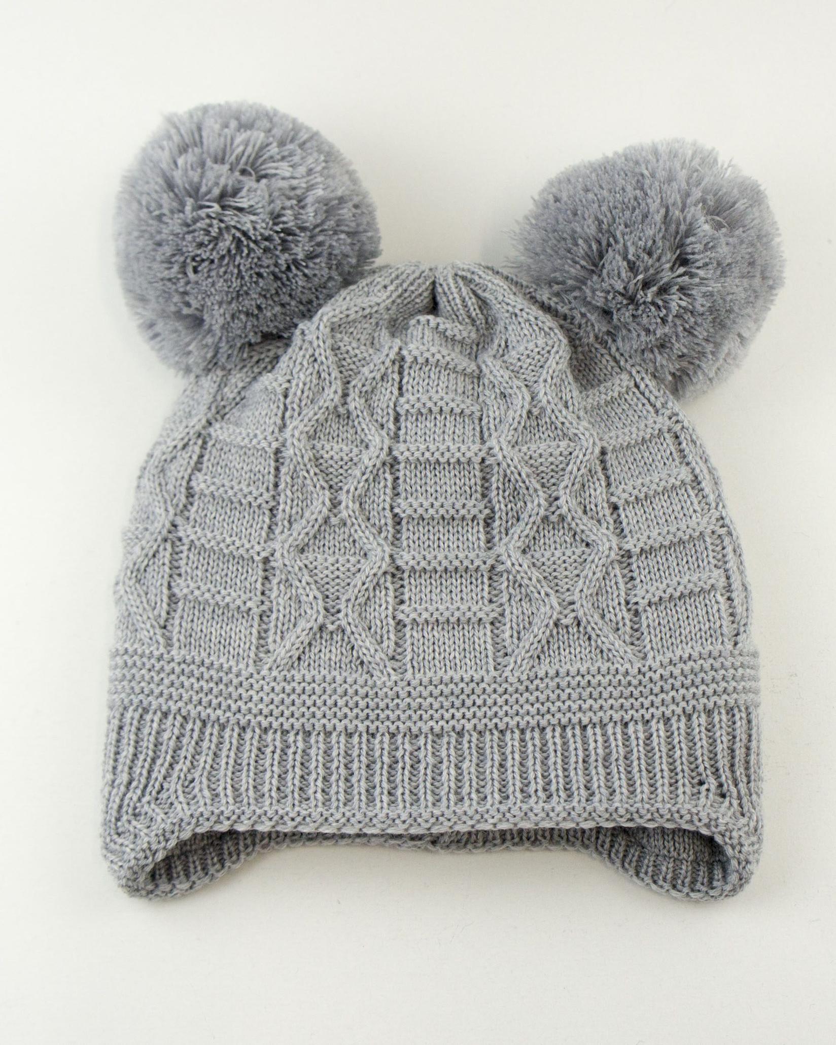 Aliap Капче Style Knit 100% мерино волна - сиво - 0-1г