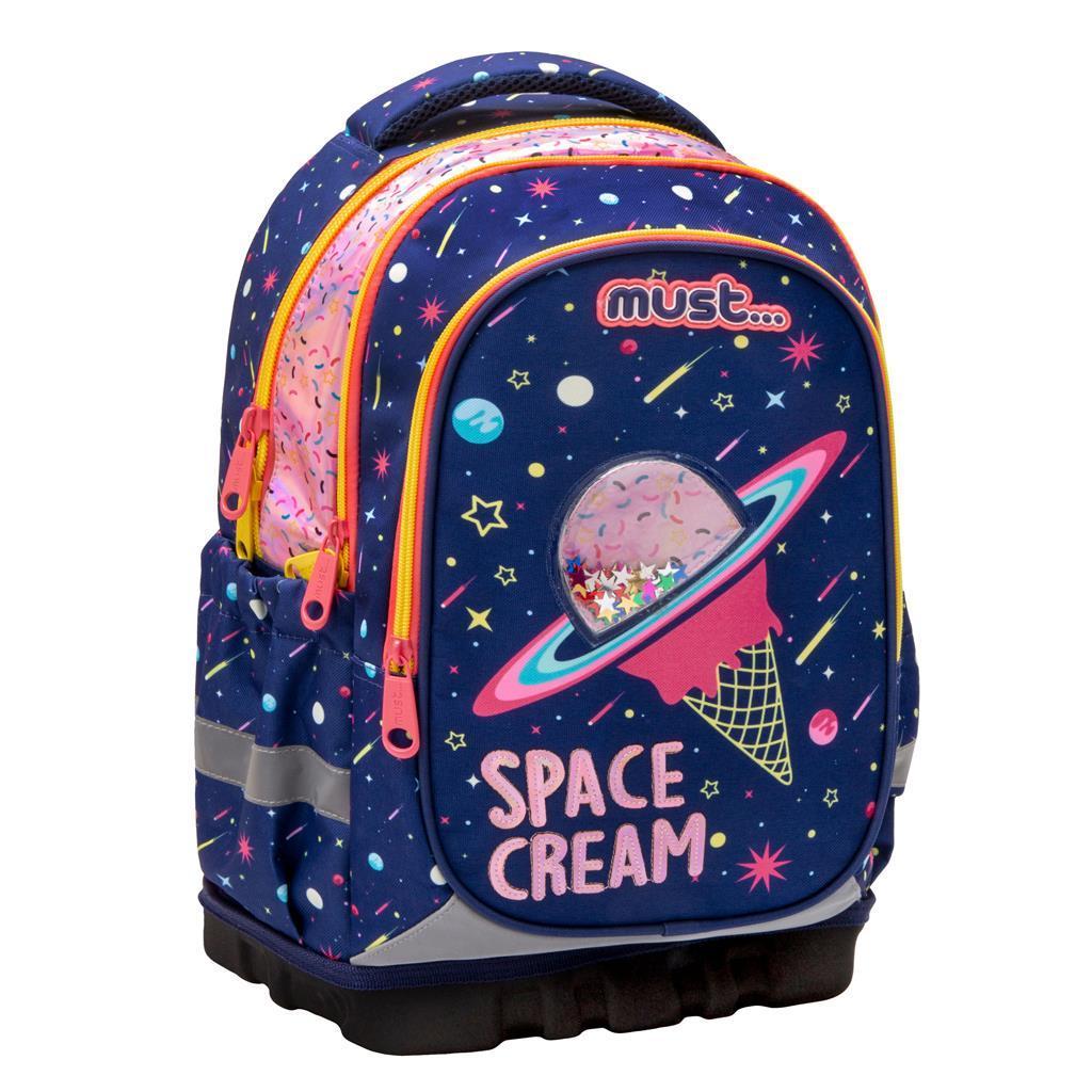 Must Ранец, 3 Патенти, Space cream, Unique, 000585123, 28*42*15цм