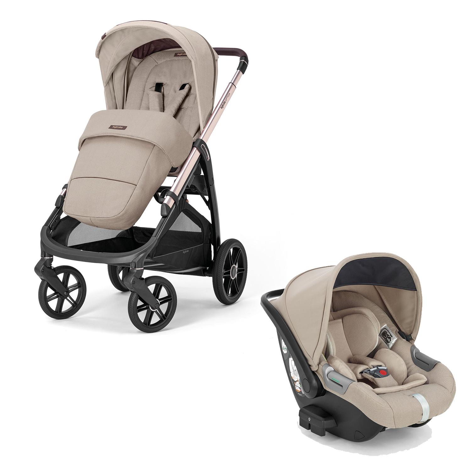 Inglesina Количка Aptica Pashmina Beige, рам Palladio Black со Darwin Infant i-Size