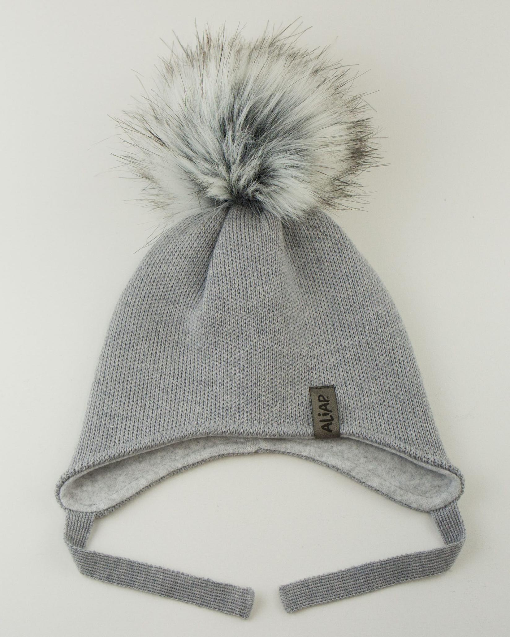 Aliap Капче Trapper 100% мерино волна - сиво - 1-2г