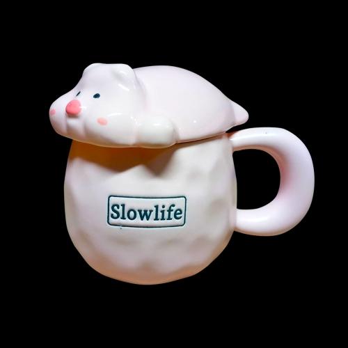 BG Office Шолја, Керамичка, Со Капак, Slow Life , S24019