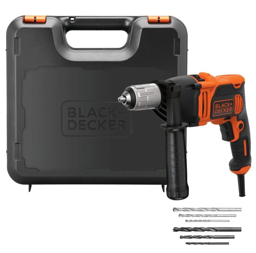 Black+Decker вибрациска дупчалка 850W 13mm со куфер и прибор BEH850K-JS