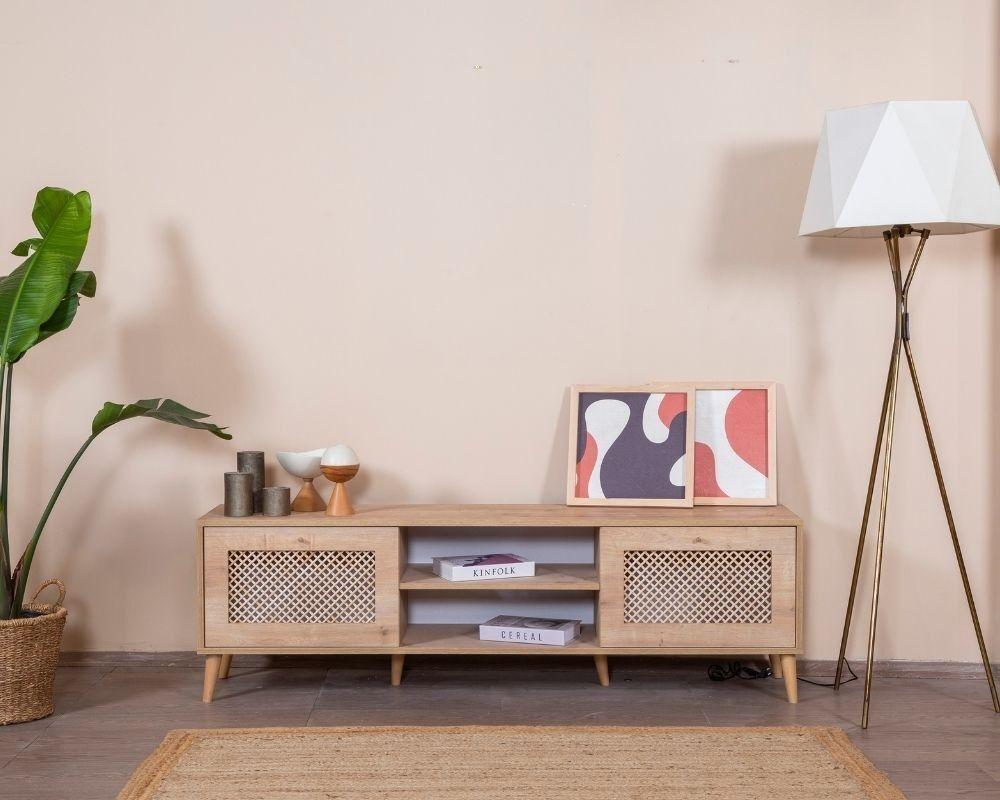 Гуска за домаќинство Hanah TV, 55x180x41 см, даб