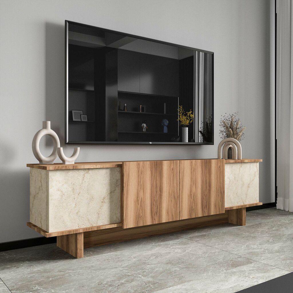 Комода Hanah Home TV Diana, 180x50x33 см, Антрацит-Орев