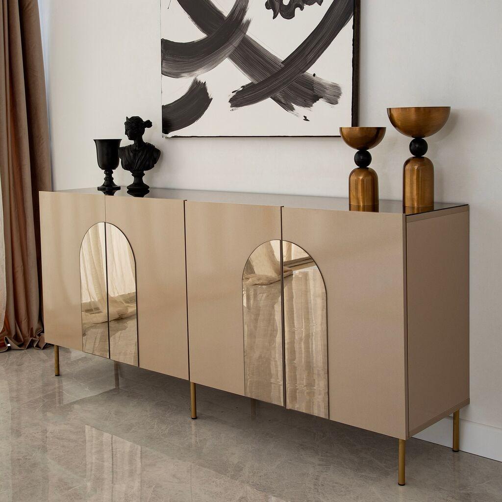 Hanah Home Console Rome, 180x80x40 см, бронзена боја