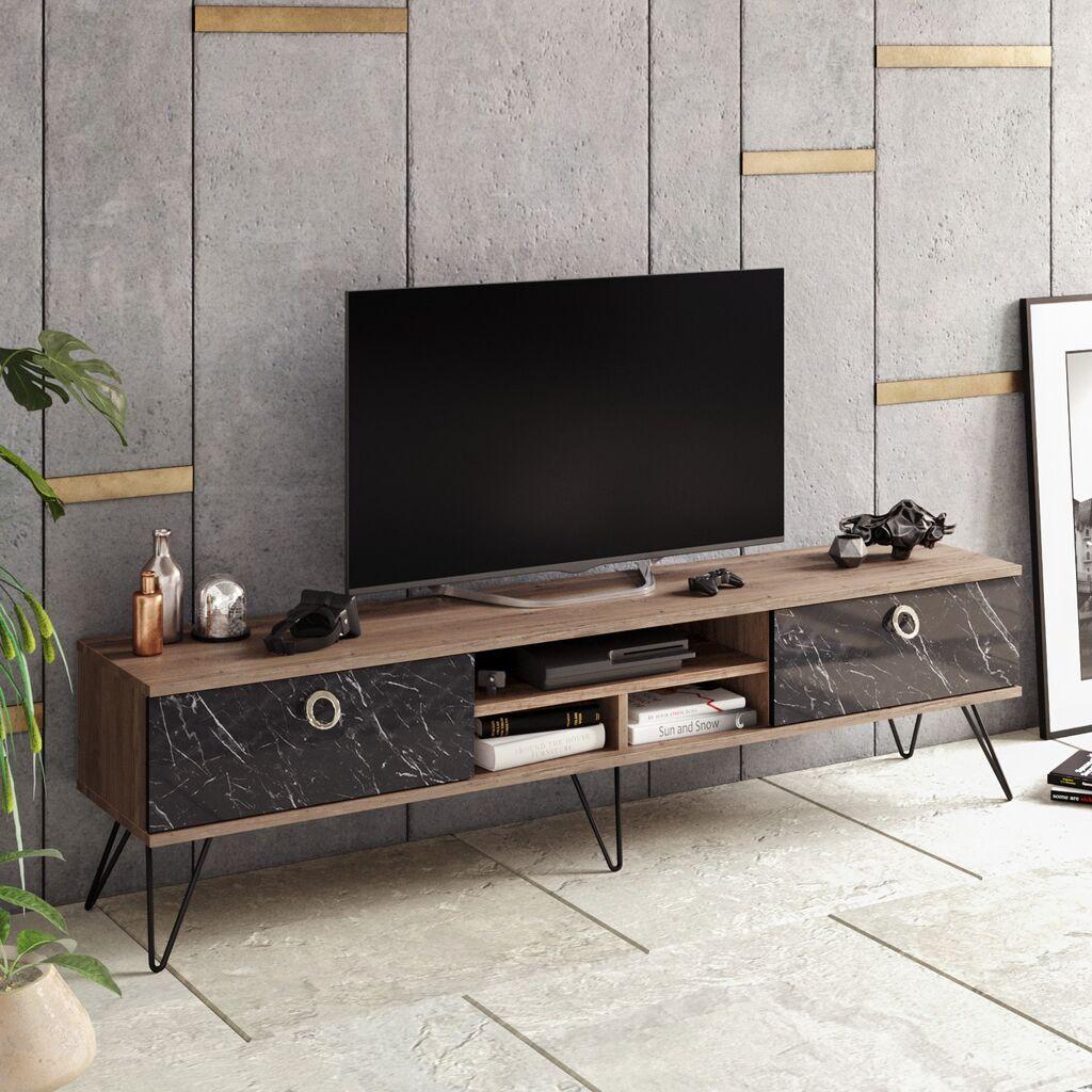 Комода Hanah Home TV Lorenz, 180x45,6x35,2 см, кафеаво-црна