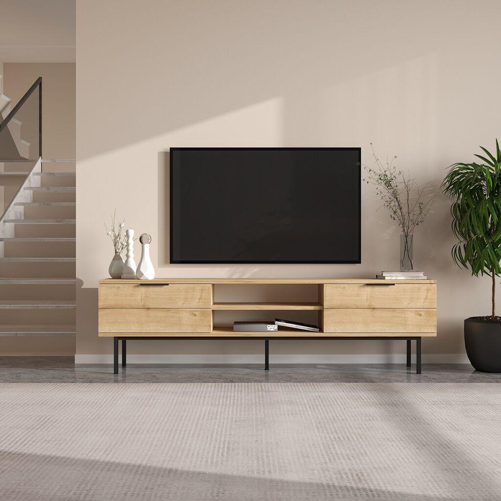 Комода за телевизор Hanah Home Paul, 180x50x29,6 см, антрацит
