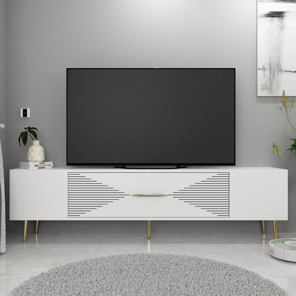 Комода за телевизор Hanah Home Dekol1, 150x48,2x29,6 см, темно сива