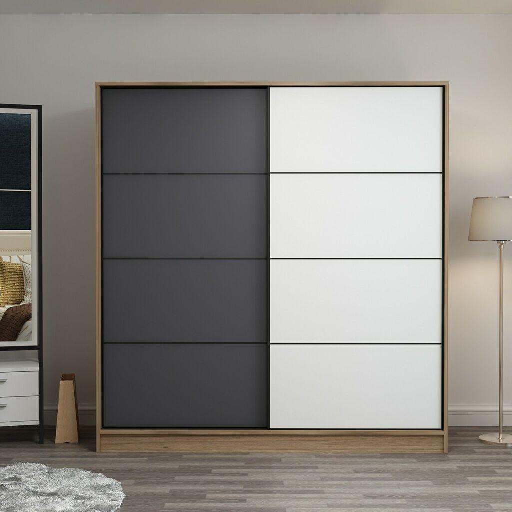 Гардеробер Hanah Home Kale-3981, 180x210x52 см, даб-црн