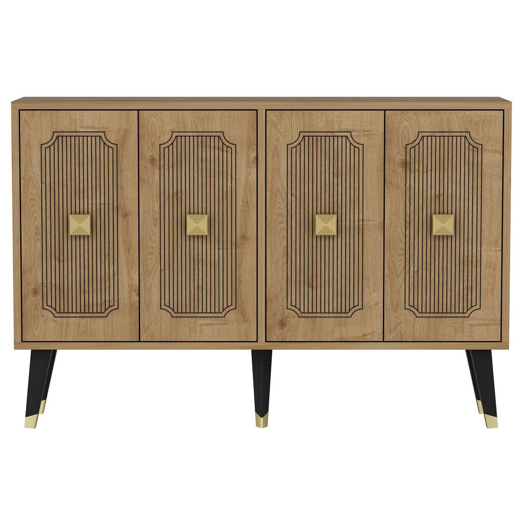 Декорација за домашна конзола Hanah, 120x80x30 см, даб