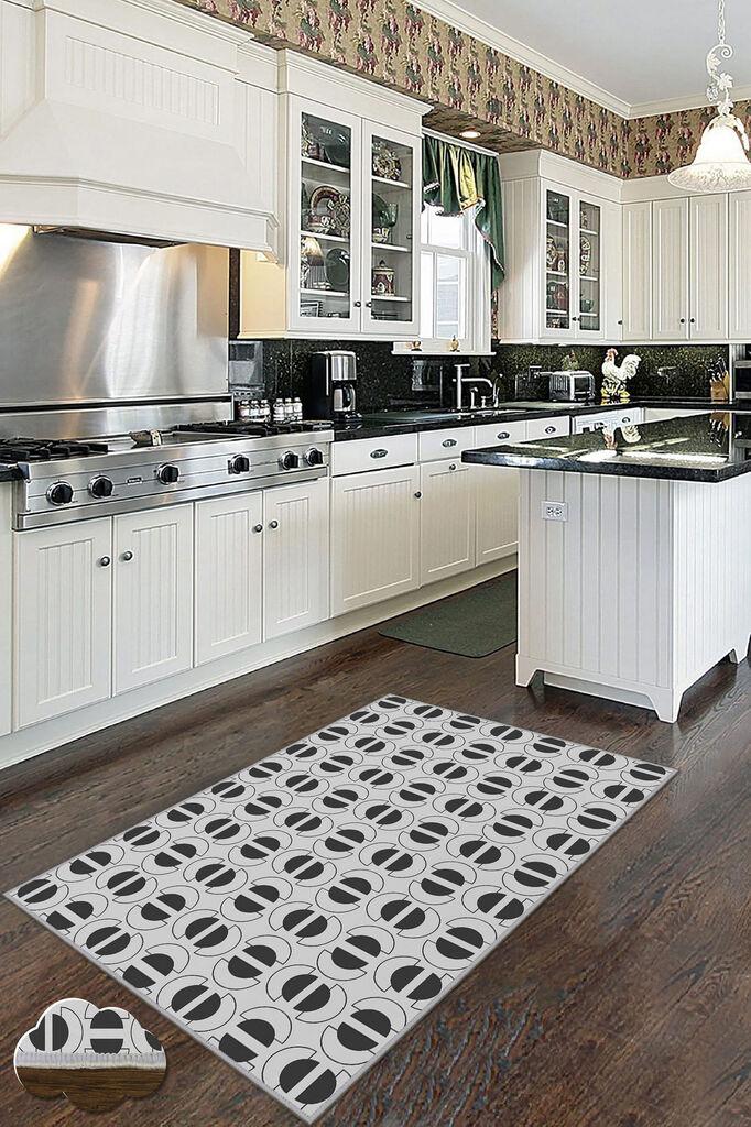 Conceptum Hypnose тепих Wookece199, 80x300 cm, бело-црно