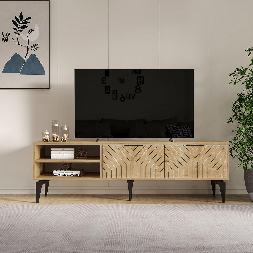 Комода за телевизор Hanah Home Regina, 160x50x29,6 см, антрацит
