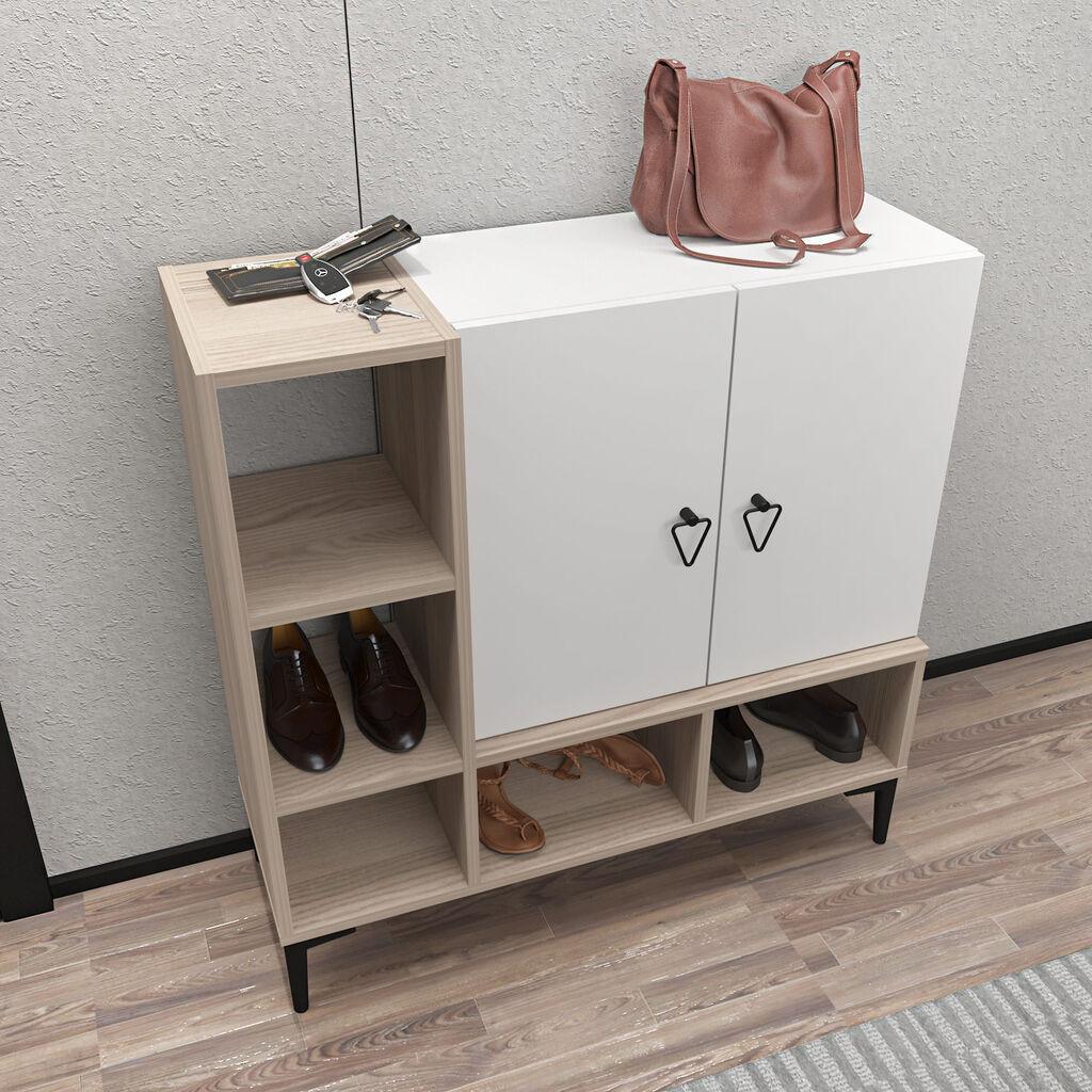 Hanah Home Console Platinum, 100x100x35 см, црна-оревова