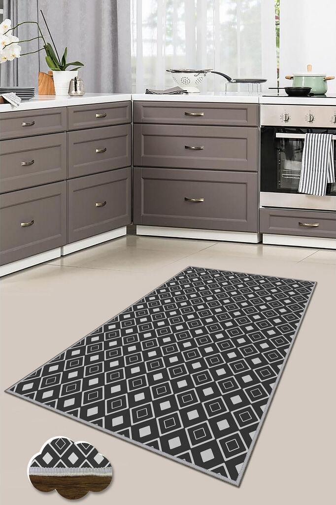Тепих Conceptum Hypnose Wookece197, 80x300 см, црно-бел