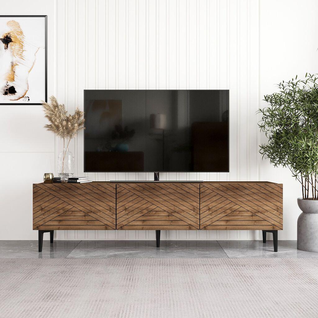 Комода за телевизор Hanah Home Felix, 160x44.1x31.4 см, бела