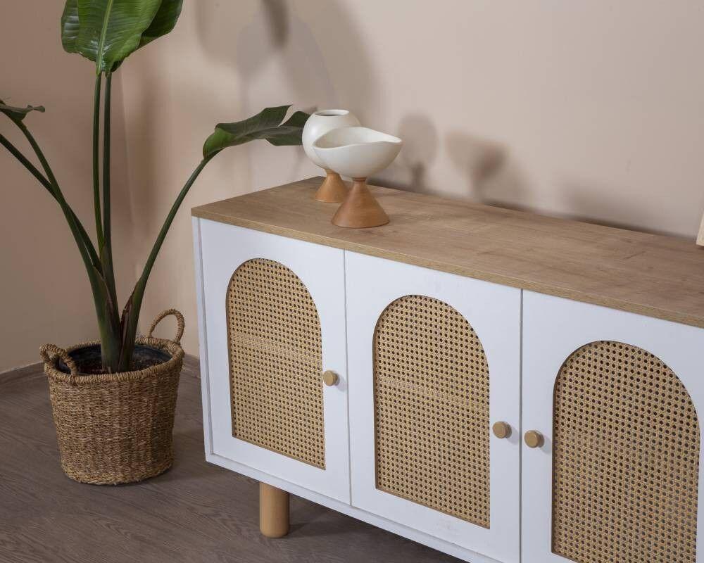 Hanah Home Console Bohem, 80x180x41 см, бел даб