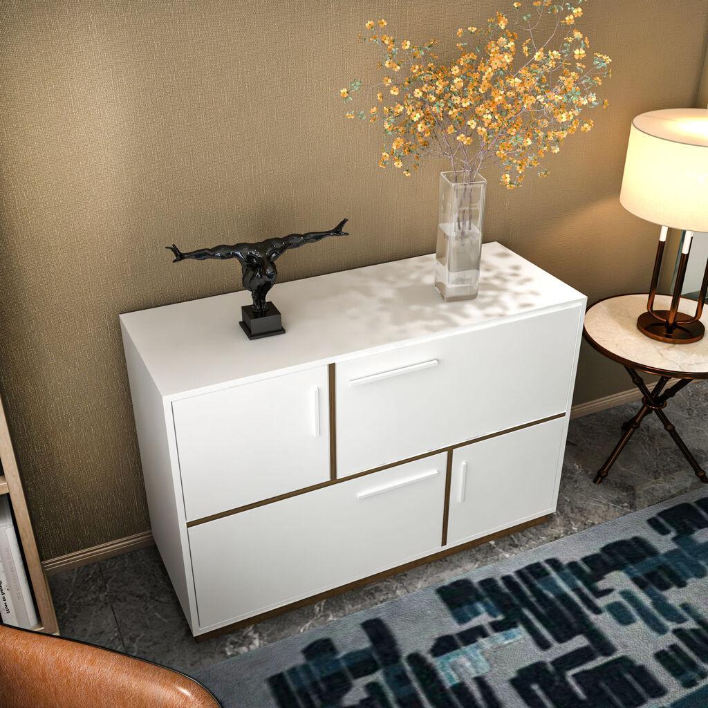 Hanah Home Console Mares, 120x81.6x45 см, бела-оревова