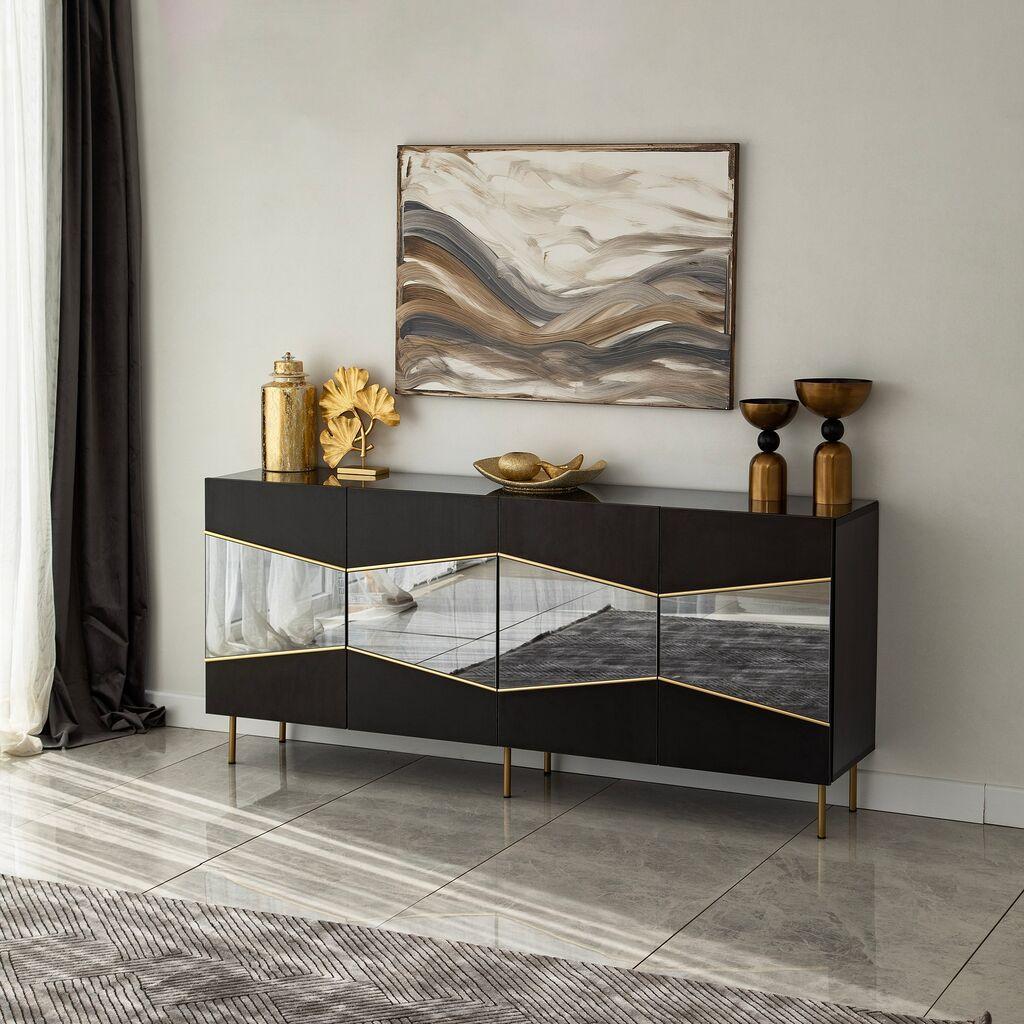 Hanah Home Console Nice, 180x80x40 см, црна