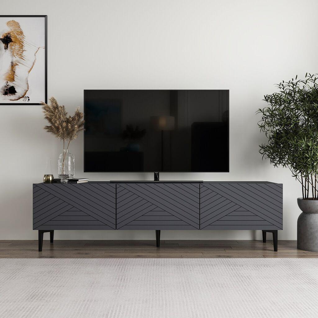 Комода за телевизор Hanah Home Felix, 160x44.1x31.4 см, бела