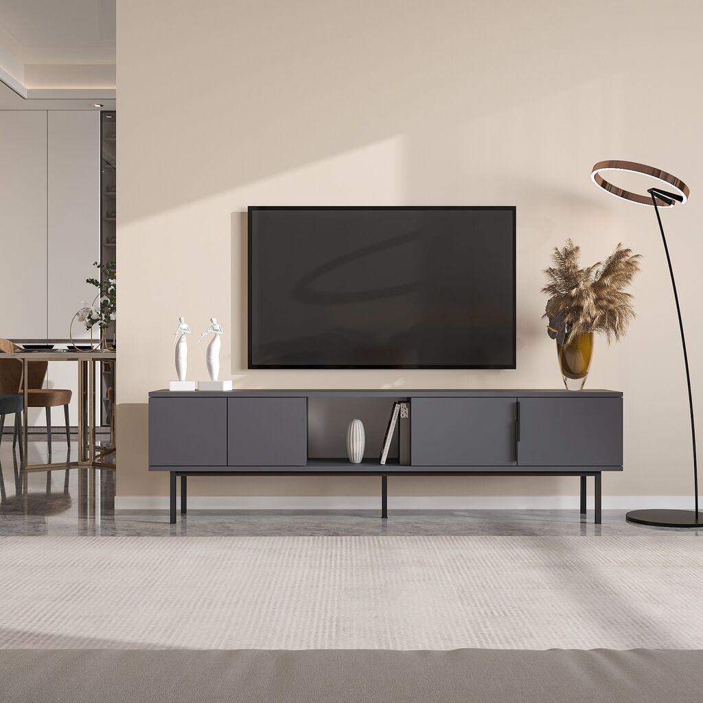 Комода Hanah Home TV Ramsey, 180x50x29,6 см, Антрацит