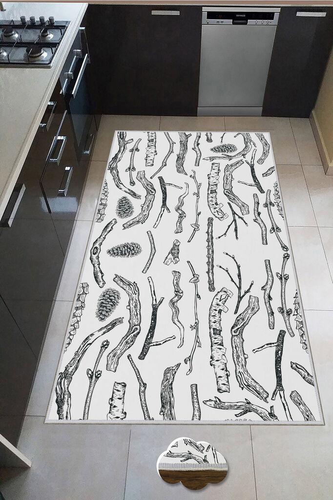 Тепих Conceptum Hypnose Wookece222, 100x200 см, бело-црн