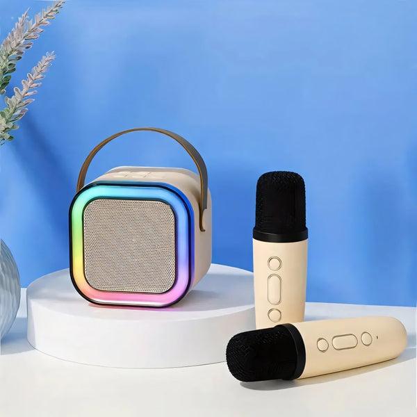 Караоке сет со 2 микрофони - КРЕМ БОЈА